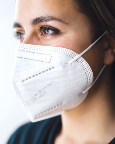 Receptionist Woman In Medical Face Mask